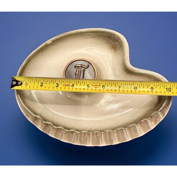 Vintage ASHTRAY CIGAR CIGARETTE Roseville Hyde Park Pottery No 1970 Monogram USA - Picture 7 of 8